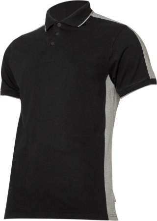 Koszulka polo 190g/m2, czarno-szara, "l", ce, lahti Lahti Pro
