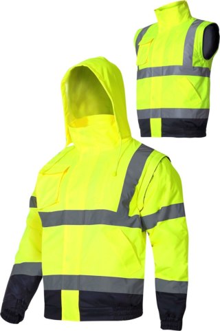 Kurtka ostrzeg. ociep. z odp. ręk., żółta, "3xl", ce, lahti Lahti Pro