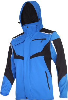 Kurtka softshell z kapt. i odp. rękaw.,nieb-cza,