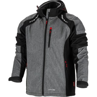 Kurtka softshell z kapt. szar.-czar.-czerw., "xl", ce, lahti Lahti Pro