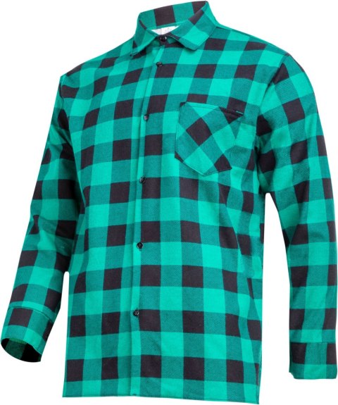 Koszula flanelowa krata zielona, 170g/m2,"3xl", ce, lahti Lahti Pro