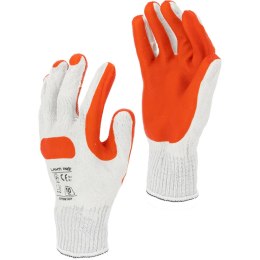 Rękawice lat. czerw.-białe l210910p, 12 par, 