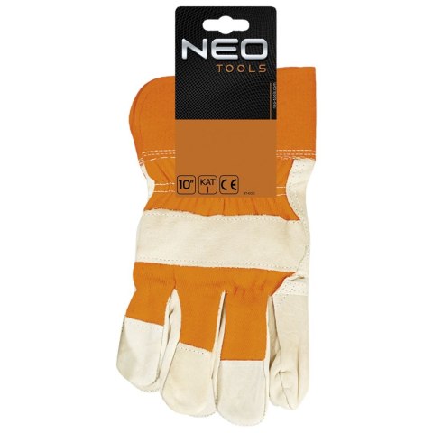 Rękawice robocze, skóra bydlęca licowa, 10,5" NEO TOOLS