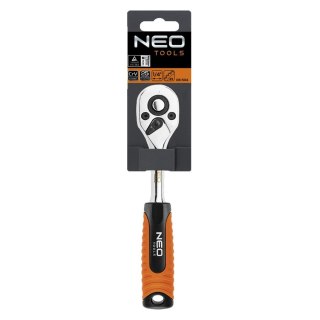 Grzechotka prosta 1/4", 150 mm, 45T NEO TOOLS