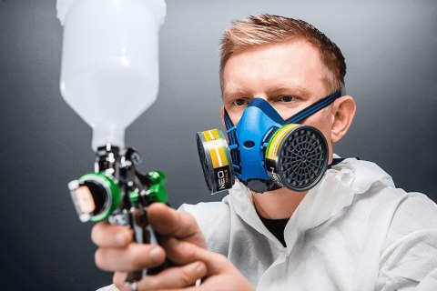 Półmaska silikonowa z miejscem na dwa pochłaniacze (bez pochłaniaczy) NEO TOOLS