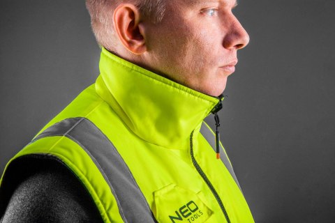 Bezrękawnik roboczy, dwustronny, jedna strona odblaskowa, żółta, rozmiar XXXL/60 NEO TOOLS