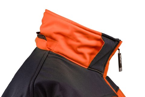 Kurtka robocza ostrzegawcza softshell z kapturem, pomarańczowa, rozmiar S NEO TOOLS