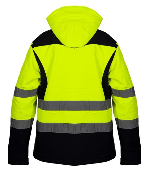 Kurtka robocza ostrzegawcza softshell z kapturem, żółta, rozmiar XL NEO TOOLS