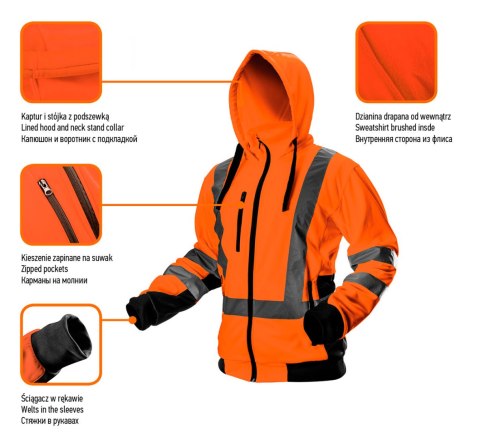 Bluza robocza ostrzegawcza, pomarańczowa, rozmiar L NEO TOOLS