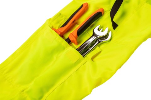 Ogrodniczki robocze, ostrzegawcze, żółte, rozmiar S NEO TOOLS