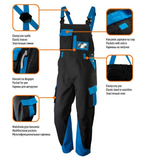 Ogrodniczki robocze HD+, rozmiar S NEO TOOLS