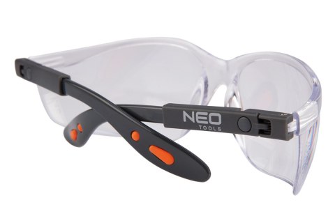 Okulary ochronne poliwęglanowe, białe soczewki NEO TOOLS