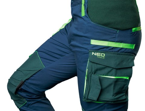 Spodnie robocze PREMIUM, 62% bawełna, 35% poliester, 3% elastan, rozmiar XS NEO TOOLS