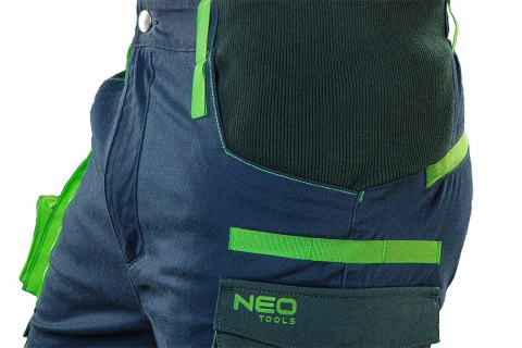 Spodnie robocze PREMIUM, 62% bawełna, 35% poliester, 3% elastan, rozmiar S NEO TOOLS