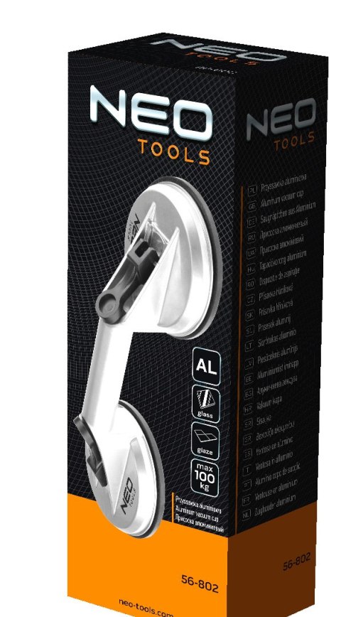 Przyssawka do szyb aluminiowa, podwójna, 100 kg NEO TOOLS