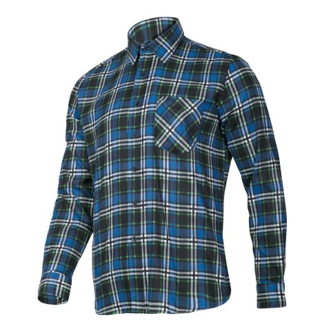 Koszula flanelowa krata niebieska, 120g/m2, "s", ce, lahti Lahti Pro