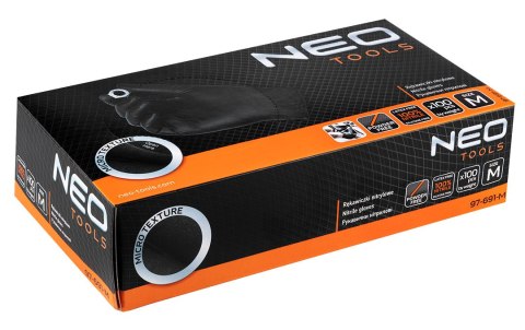 Rękawiczki nitrylowe, czarne, 100 sztuk, rozmiar M NEO TOOLS