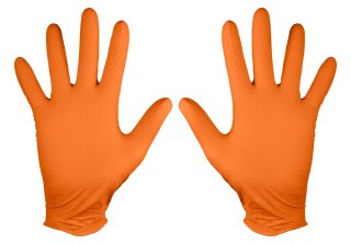 Rękawiczki nitrylowe, pomarańczowe, 50 sztuk, rozmiar M NEO TOOLS