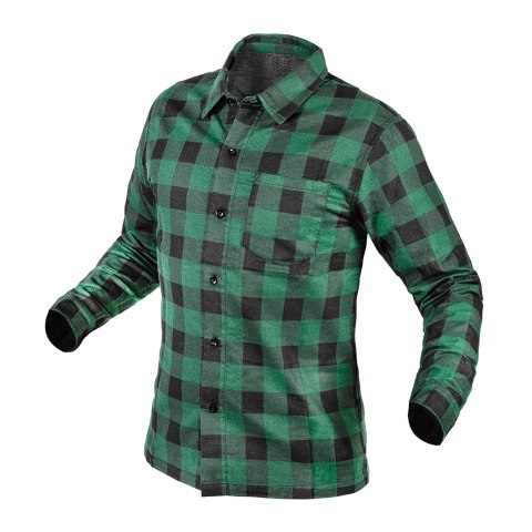 Koszula flanelowa, zielona, rozmiar XL NEO TOOLS
