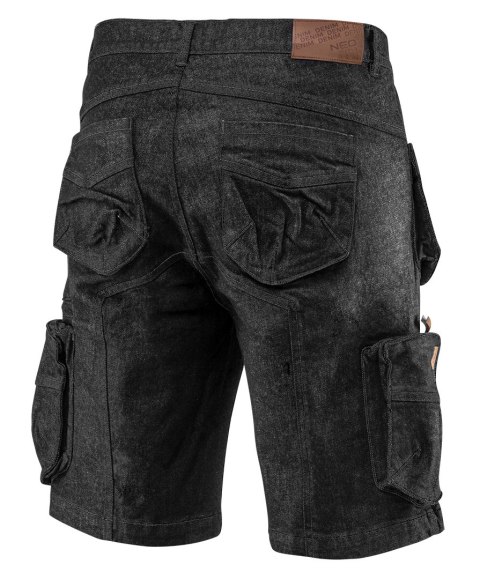 Krótkie spodenki robocze DENIM, czarne, rozmiar XS NEO TOOLS