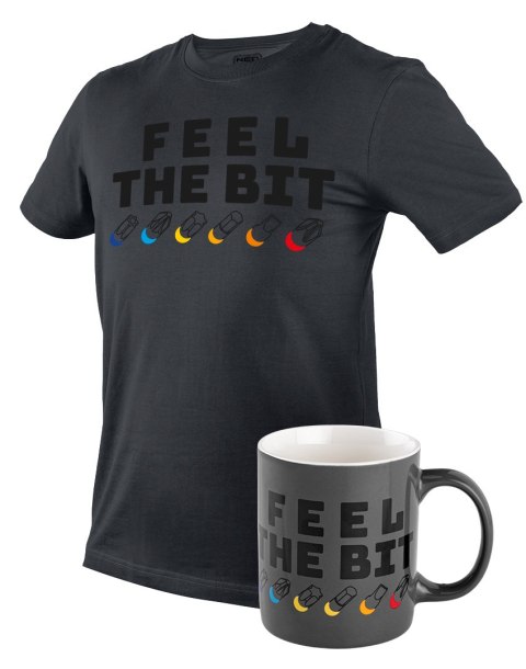 T-shirt z nadrukiem, FEEL THE BIT, rozmiar M NEO TOOLS