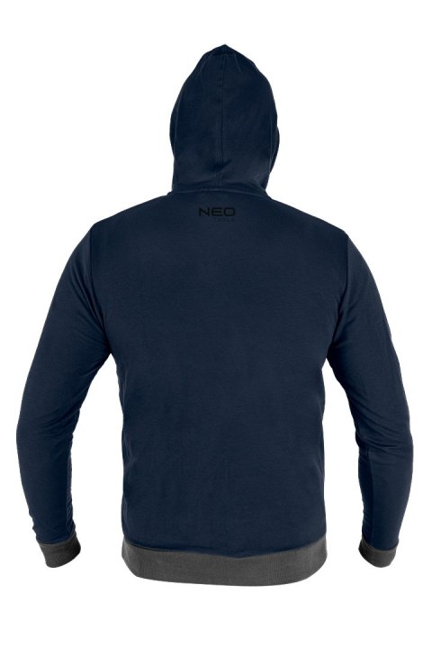 Bluza rozpinana z kapturem COMFORT, granatowa, rozmiar L NEO TOOLS