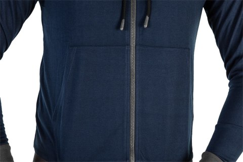 Bluza rozpinana z kapturem COMFORT, granatowa, rozmiar S NEO TOOLS