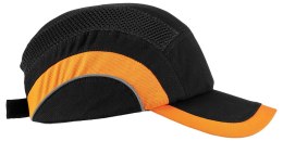 Czapka z daszkiem ze wzmocnieniem, czarno-pomarańczowa, CE NEO TOOLS