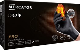Rękawice nitrylowe czarne mercator gogrip black 50 sztuk rozmiar xl MERCATOR