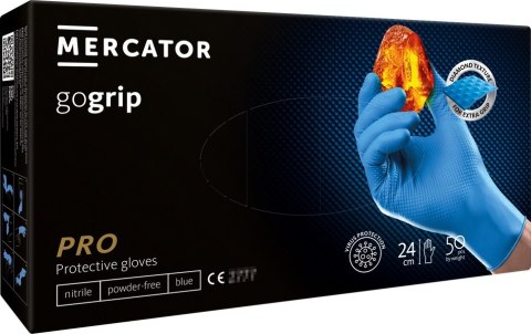 Rękawice nitrylowe niebieskie mercator gogrip blue 50 sztuk rozmiar l MERCATOR