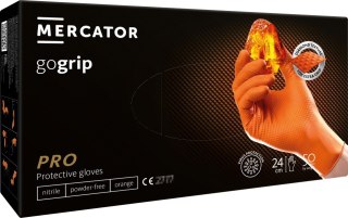 Rękawice nitrylowe pomarańczowe mercator gogrip orange 50 sztuk rozmiar m MERCATOR