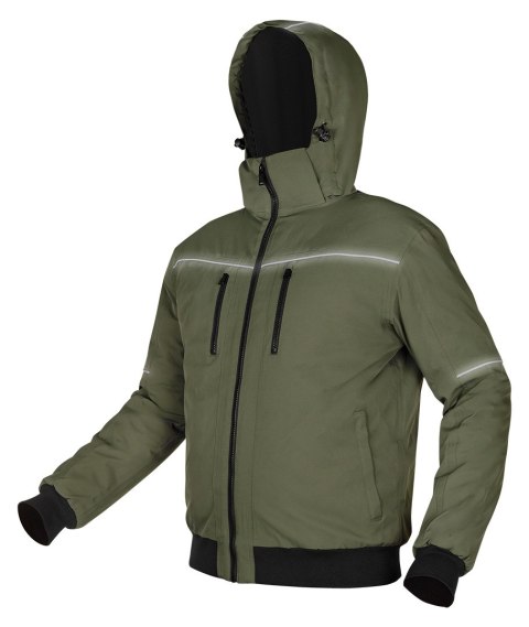 Kurtka ocieplana z kapturem OUTDOOR, zielona, rozmiar L NEO TOOLS