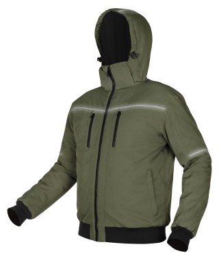 Kurtka ocieplana z kapturem OUTDOOR, zielona, rozmiar S NEO TOOLS