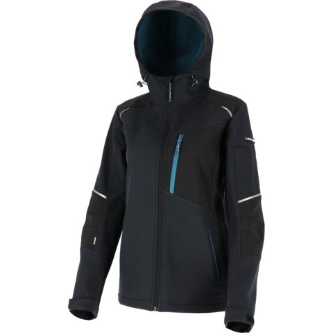 Kurtka softshell z kapt. damska czar.-turkus.,"2xl",ce,lahti Lahti Pro
