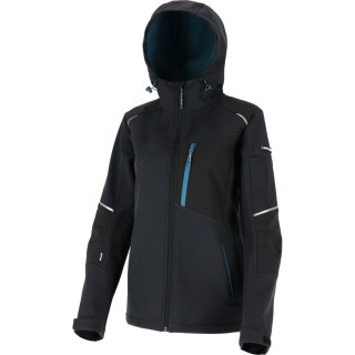 Kurtka softshell z kapt. damska czar.-turkus., "xl",ce,lahti Lahti Pro