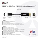 CLUB 3D CAC-1333 adapter kablowy 0,22 m HDMI Typu A (Standard) USB Type-C Czarny Club 3D