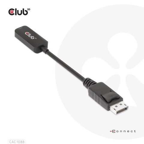 CLUB3D CAC-1088 adapter kablowy 0,21 m DisplayPort HDMI Czarny Club 3D