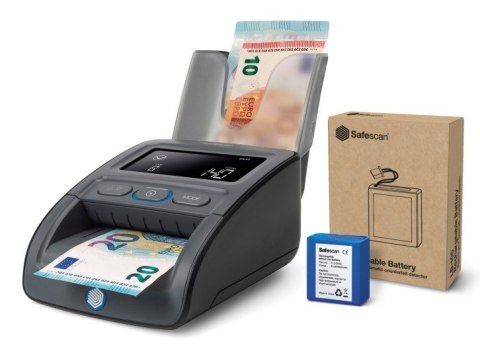 SafeScan 155-S Kompletny zestaw do sprawdzania pieniędzy Akumulator i wózek widłowy SAFESCAN