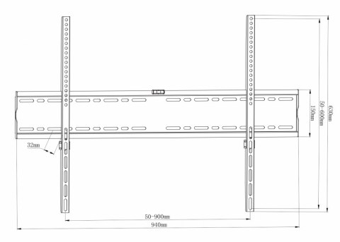 UCHWYT DO TV LCD/LED 55-100" 140KG AR-95 ART reg. Solid 33mm maxVESA 900x600 ART