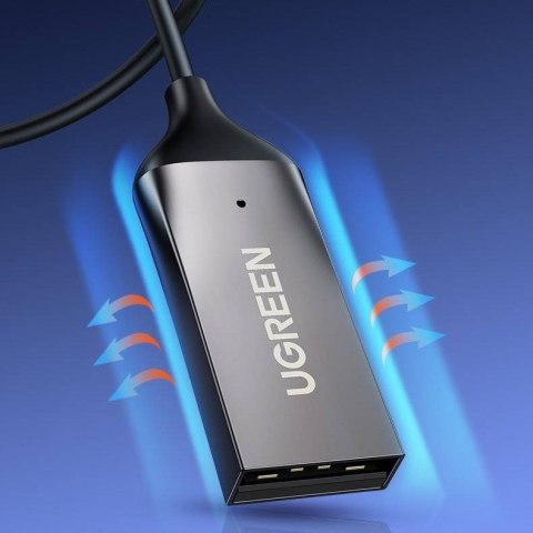 Ugreen Odbiornik dźwięku adapter audio Bluetooth 5.3 USB-3,5 mm mini jack (czarny) UGREEN