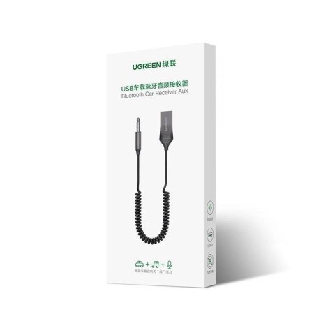 Ugreen Odbiornik dźwięku adapter audio Bluetooth 5.3 USB-3,5 mm mini jack (czarny) UGREEN