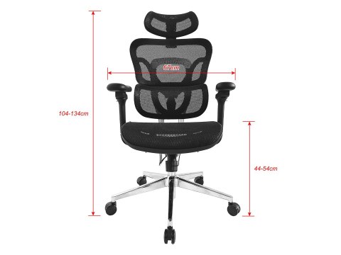 Wyposaż Ergonomiczne Krzesło Biurowe + Zagłówek/Podłokietniki Lite Sprzedaż Detaliczna EQUIP