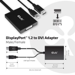 CLUB3D cac-1010 Displayport/usb DVI-I Daul link Czarny, Biały Club 3D