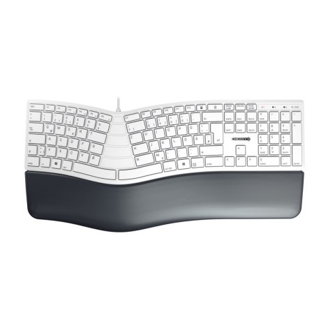 Klawiatura CHERRY KC 4500 ERGO przewodowa niemiecka USB jasnoszara Cherry