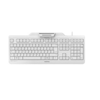 Klawiatura CHERRY SECURE BOARD 1.0 - z NFC - USB - Szwajcaria - Przełącznik kluczykowy: CHERRY LPK - Biały/Szary Cherry