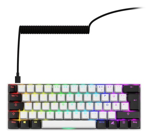 Klawiatura Sharkoon Gaming Keyboard Skiller SGK50S4 Gen2 biało-żółte RGB Sharkoon