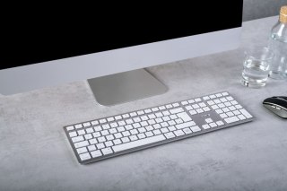 Klawiatura bezprzewodowa do Mac KW 9100 Slim Wireless Silver Germany Cherry