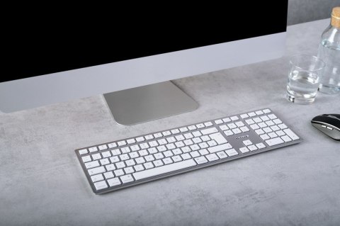 Klawiatura bezprzewodowa do Mac KW 9100 Slim Wireless Silver Germany Cherry