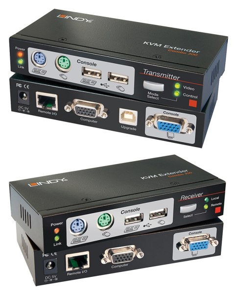Lindy Cat.5 KVM Extender Combo 300, PS/2, USB i VGA LINDY