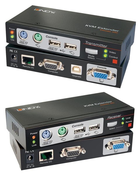Lindy Cat.5 KVM Extender Combo 300, PS/2, USB i VGA LINDY